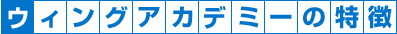 ウィングアカデミーの特徴